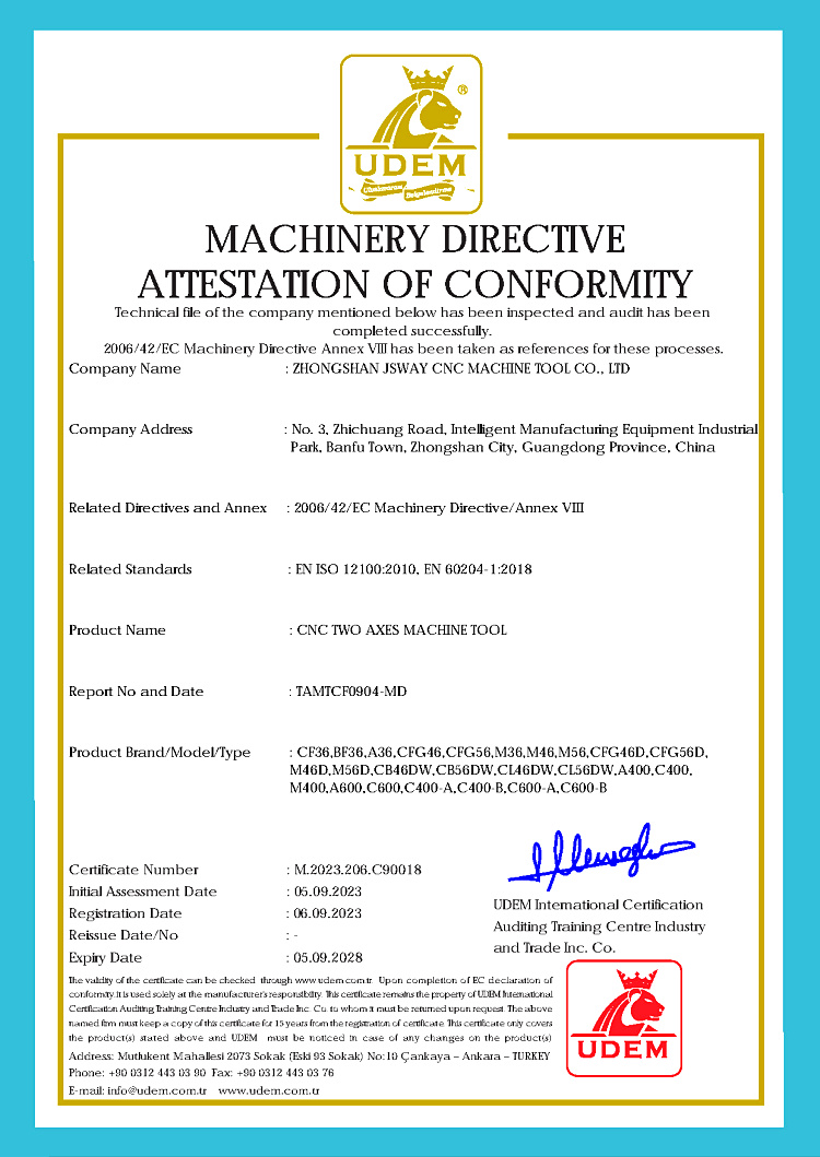 Conformidade do dispositivo de m&aacute;quinas M.2023.206.C90018