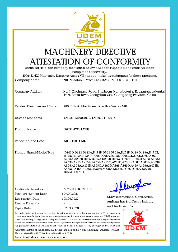 Conformidade do dispositivo de m&aacute;quinas M.2023.206.C90113